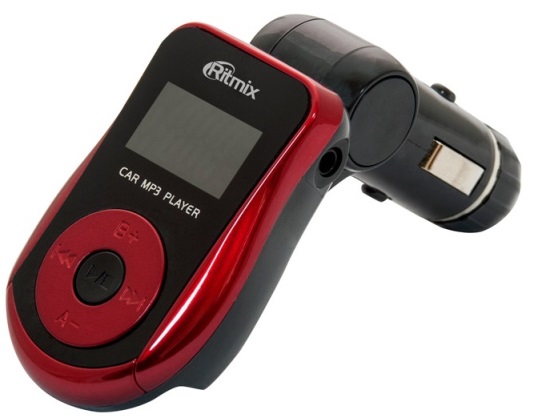 Автомобильный FM-модулятор Ritmix FMT-A720 красный SD USB PDU #2