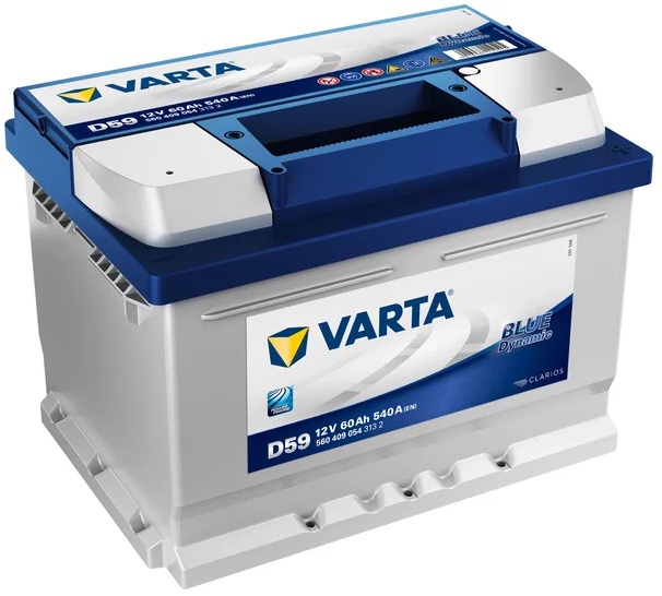 Аккумулятор VARTA 560 409 054 Blue Dynamic 60 А/ч Обратная R+ 242x175x175 EN540 А низкий