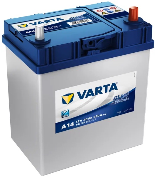 Аккумулятор VARTA 540 126 033 Blue Dynamic 40 А/ч обратный R(+) 187x127x227 B19 EN 330 А