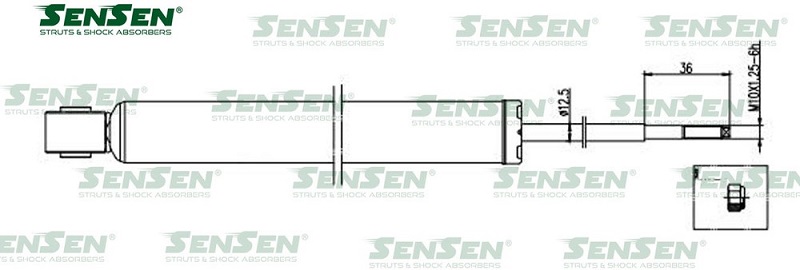 Амортизатор задний Sensen 3213-0212 AUDI A3