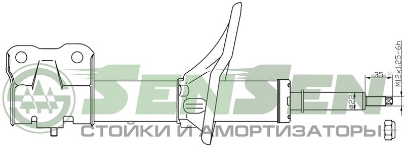 Амортизатор передний Sensen 4214-0737 MITSUBISHI LANCER