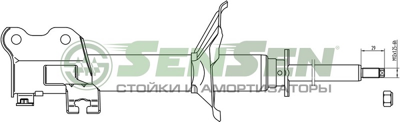 Амортизатор передний Sensen 4213-0016 NISSAN ALMERA