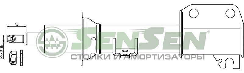 Амортизатор передний Sensen 4114-0106 RENAULT LAGUNA