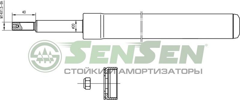 Амортизатор передний Sensen 2113-0009 VW GOLF