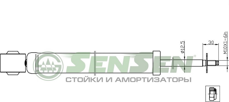 Амортизатор задний Sensen 3212-0092 VW POLO