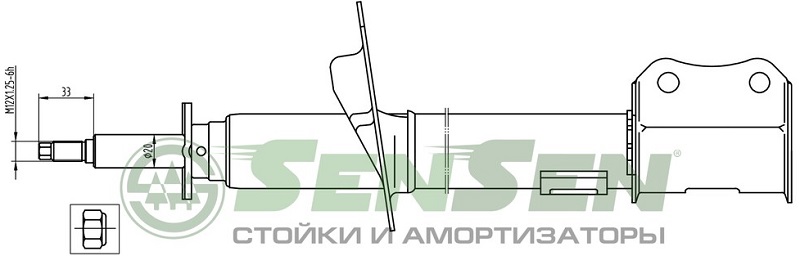 Амортизатор задний Sensen 4213-0237 CHEVROLET Lacetti 