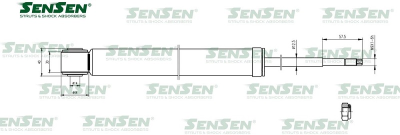 Амортизатор задний Sensen 3212-0381 NISSAN MICRA