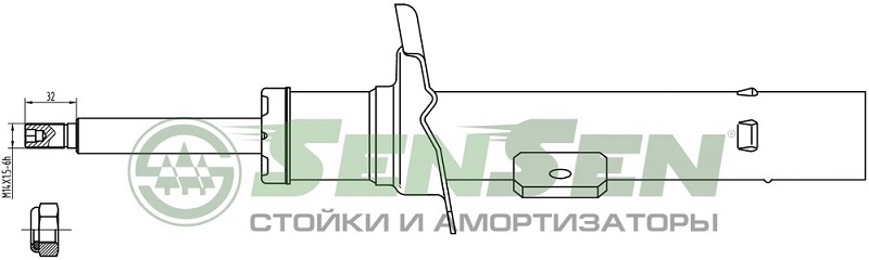 Амортизатор передний Sensen 4114-0155 PEUGEOT 406