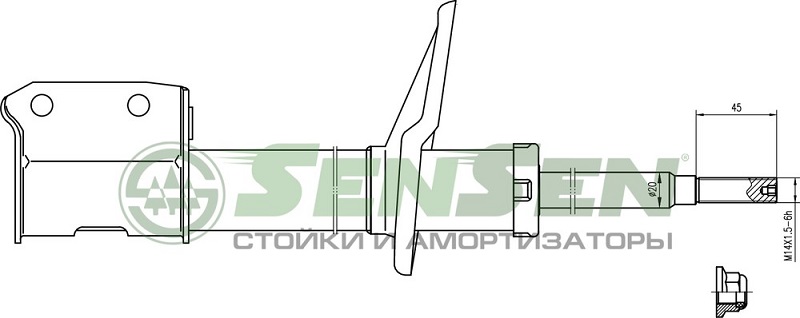 Амортизатор передний Sensen 4213-0644 RENAULT Logan