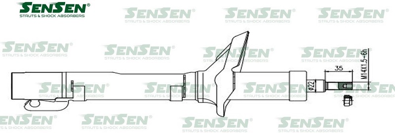 Амортизатор передний Sensen 4114-0052 AUDI A3