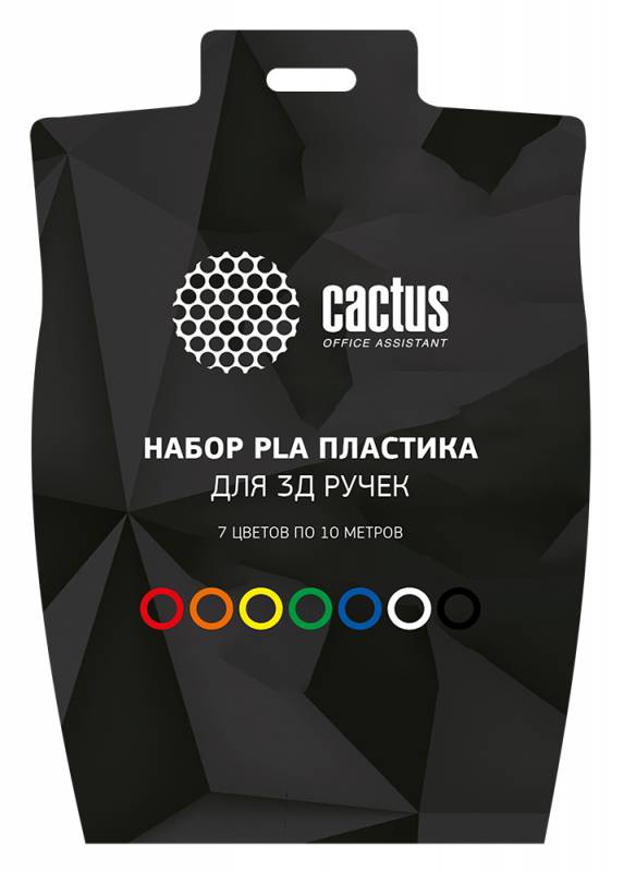 Пластик для ручки 3D Cactus CS-3D-PLA-7X10M PLA d1.75мм L10м 7цв. #1