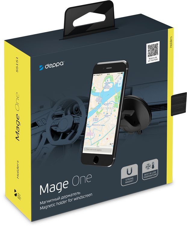 Автомобильный держатель Mage One для смартфонов, магнитный, крепление на приборную панель и лобовое