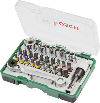 Набор бит с ключом-трещоткой Bosch 2607017160, 27 предметов