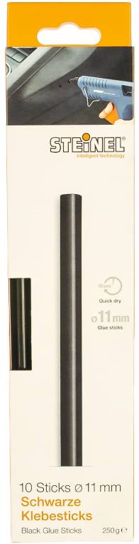 Клеевые стержни STEINEL 006792 черные (11х250 мм, 10 штук)