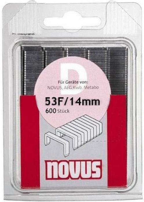 Скобы плоские для степлера Novus 042-0378, 1.25х11.3х14 мм, 600 штук