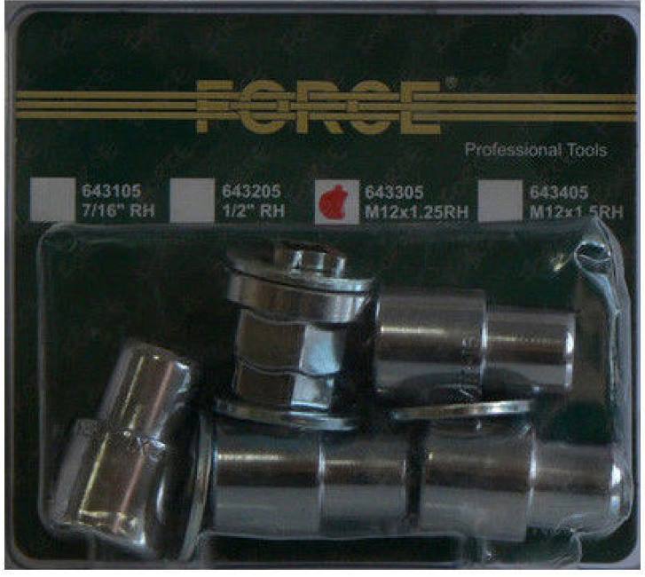 Набор гаек-секреток колесных Force 643305 М12 х 1.25RH (5 предметов)