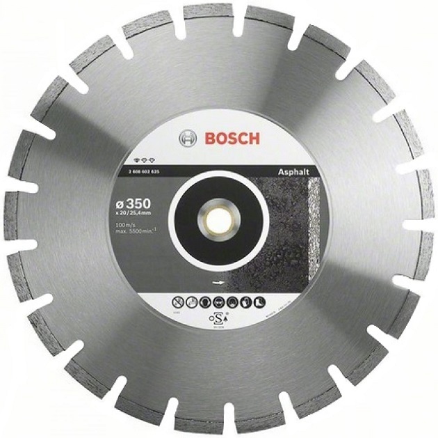 Диск алмазный Professional for Asphalt Bosch 2608602625, 350х20 мм
