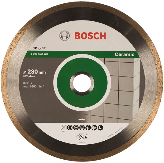 Диск алмазный отрезной Professional for Ceramic Bosch 2608602538, 230х25.4 мм