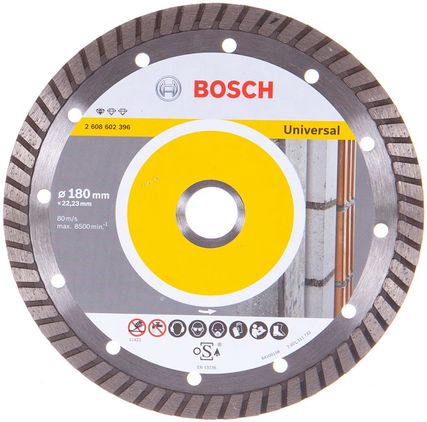 Диск алмазный Professional for Universal Turbo Bosch 2608602396, 180х22.2 мм