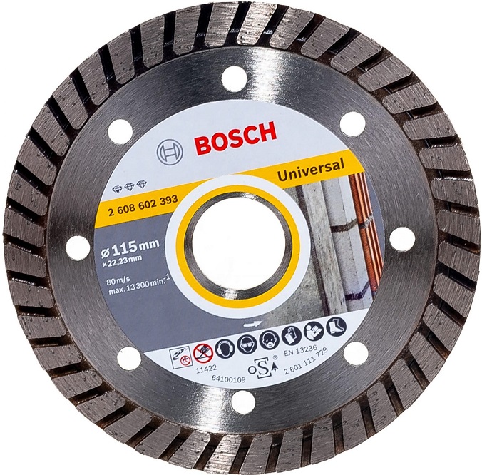 Диск алмазный Professional for Universal Turbo Bosch 2608602393, 115х22.2 мм