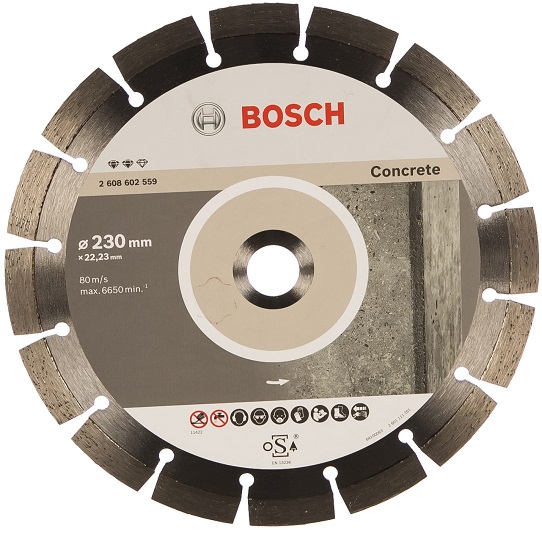 Диск алмазный отрезной Expert for Concrete Bosch 2608602559, 230х22.2 мм