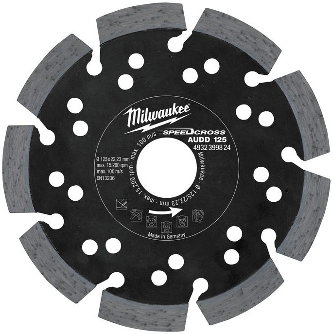 Алмазный диск MILWAUKEE 4932399824, 125х22.2х2.6 мм