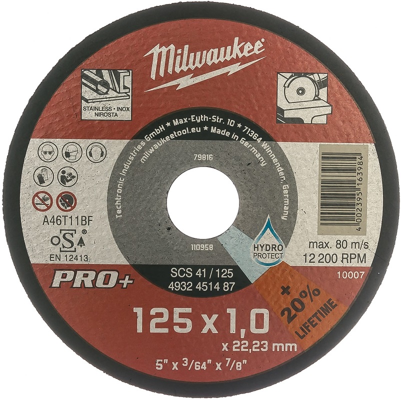 Отрезной диск Milwaukee 4932451490, 230х22.2х1.9 мм