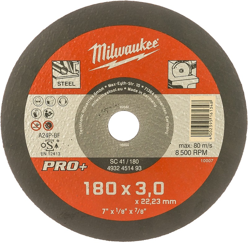 Отрезной диск Milwaukee 4932451493, 180х3х22.2 мм