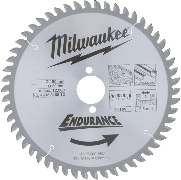 Пильный диск Milwaukee 4932346512, 190х30 мм
