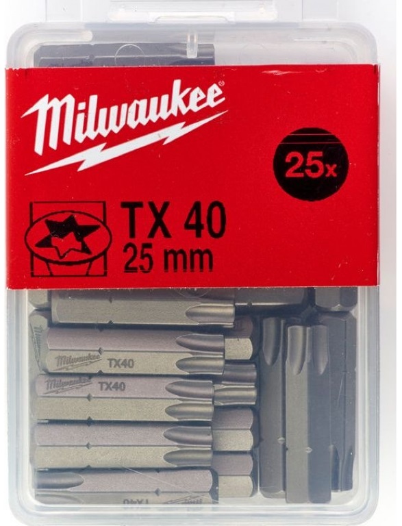 Бита Milwaukee 4932399600 TX40 (25 мм, 25 штук)
