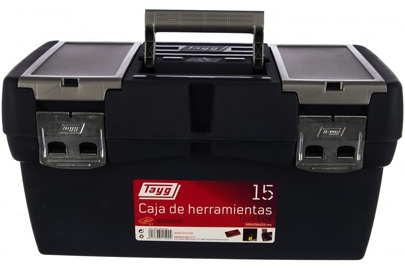 Ящик для инструмента пластмассовый TAYG 115004, 50x25,8x25,5см (с лотком) (мет. замки) 