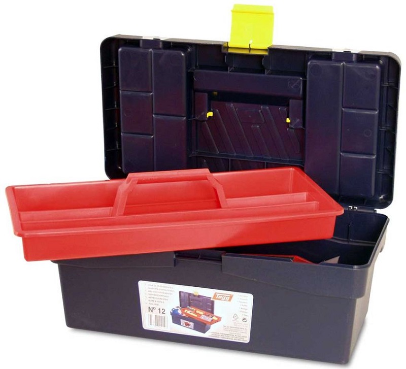 Ящик для инструмента пластмассовый TAYG 111006, 35,6x19,2x15см (с лотком) 