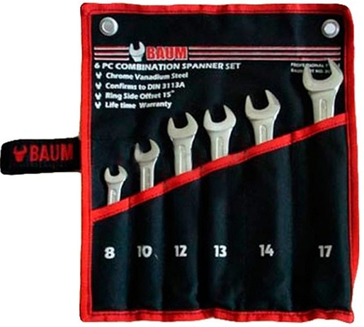 Набор комбинированных ключей  Baum 30-06М, 8 -17 мм, 6 предметов
