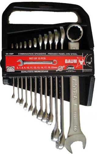 Набор комбинированных ключей Baum 30-12МР, 6-22 мм, 12 предметов