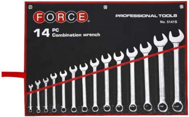 Набор комбинированных ключей Force 5141, 10-32 мм, 14 предметов