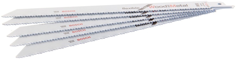 Пилки S1122HF для ножовки BOSCH 2608656021, 225х19х0.9 мм, 5 штук