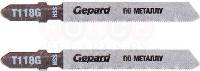 Пилка для лобзика T118G 2 штуки GEPARD по металлу GP0608-19