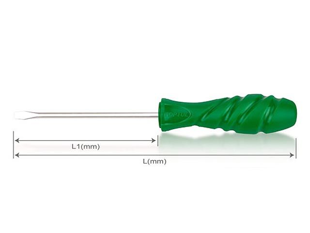 Шлицевая отвертка Toptul FAAE0510, 0.8x5 мм, L=100 мм