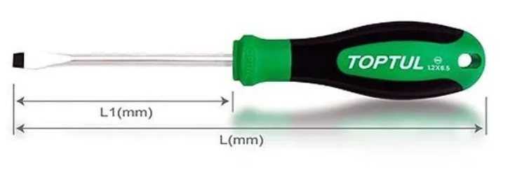 Шлицевая отвертка Toptul FAAD5E10, 1.0х5.5 мм, L=100 мм