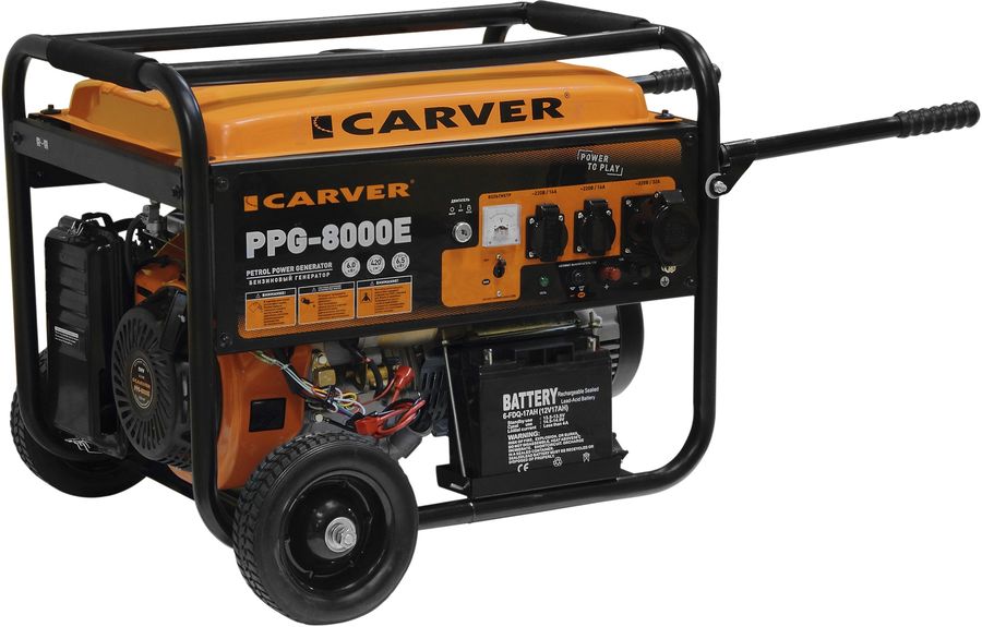 Бензиновый генератор CARVER PPG-8000Е 01.020.00006