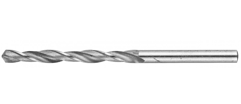 Сверло по металлу Р6М5 ЗУБР 4-29621-080-4.3, 4.3х80 мм