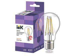 Лампа светодиодная Iek LLF-G45-7-230-30-E27-CL G45 шар прозр. 7Вт 230В 3000К E27 серия 360°