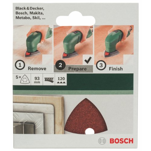 Набор шлифлистов Bosch 2609256A51 93 ММ К 120 5 шт.