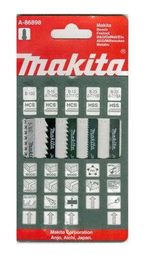 Набор пилок универсальные для лобзика Makita A-86898, 5 штук