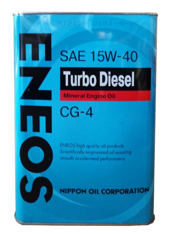 Моторное масло Eneos 8801252021384 TURBO DIESEL CG-4 15W-40 4 л