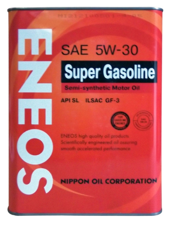 Моторное масло Eneos 8801252021445 SUPER GASOLINE SL 5W-30 4 л