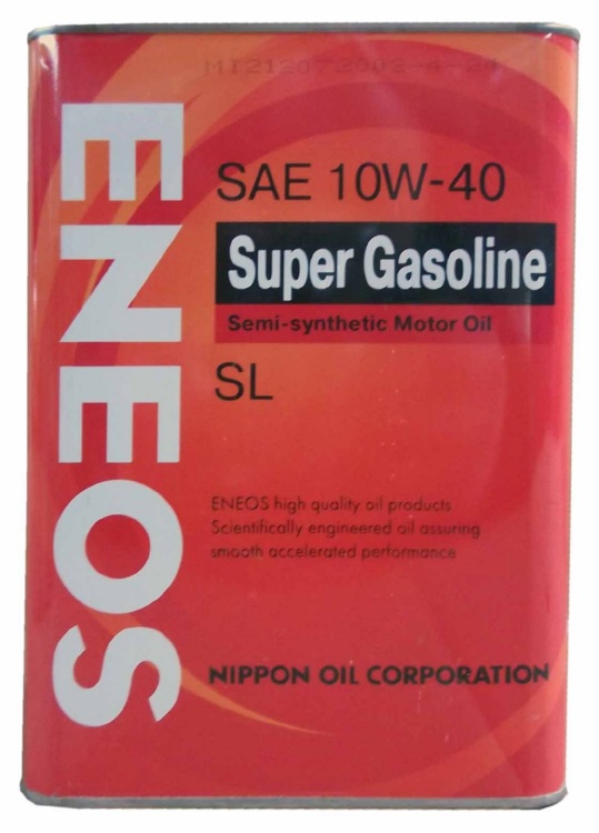 Моторное масло Eneos 8801252021964 SUPER GASOLINE SL 10W-40 4 л