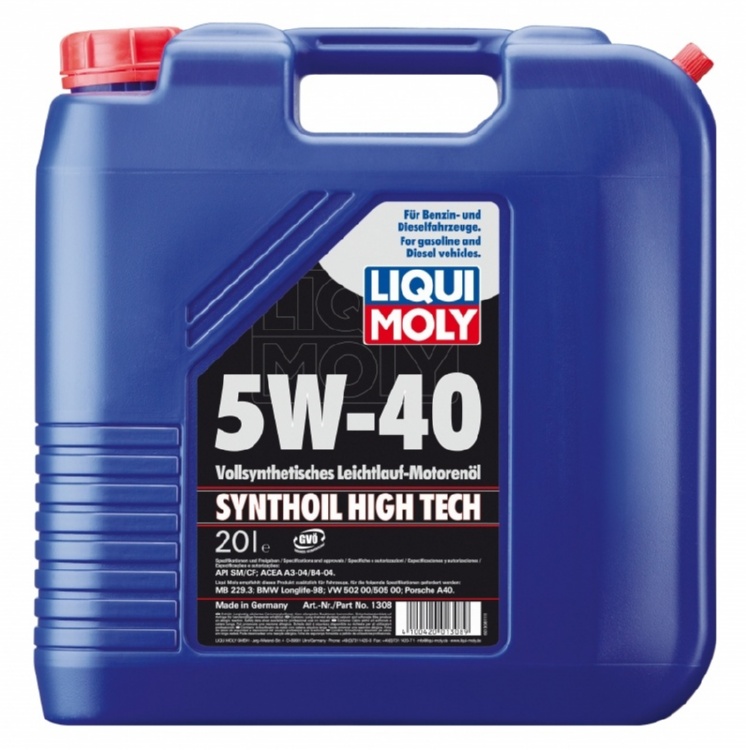 Моторное масло Liqui Moly 1308 Synthoil High Tech 5W-40 20 л