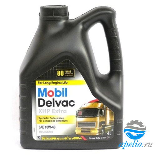 Моторное масло Mobil 148369 Delvac XHP Extra 10W-40 4 л