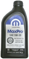 Моторное масло Mopar 4761838MA MaxPro 5W-30 1 л